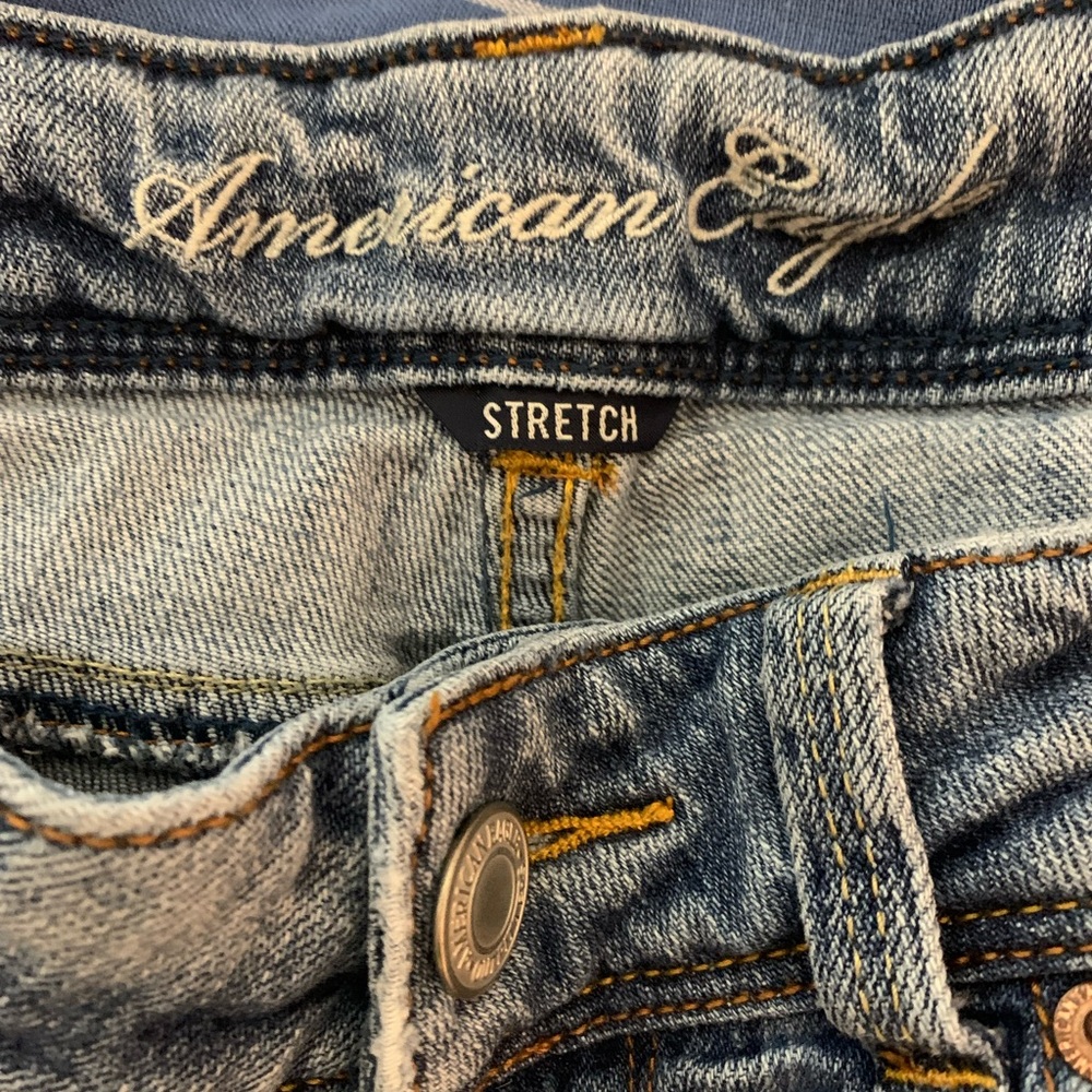 American Eagle slim boot cut jeans distressed